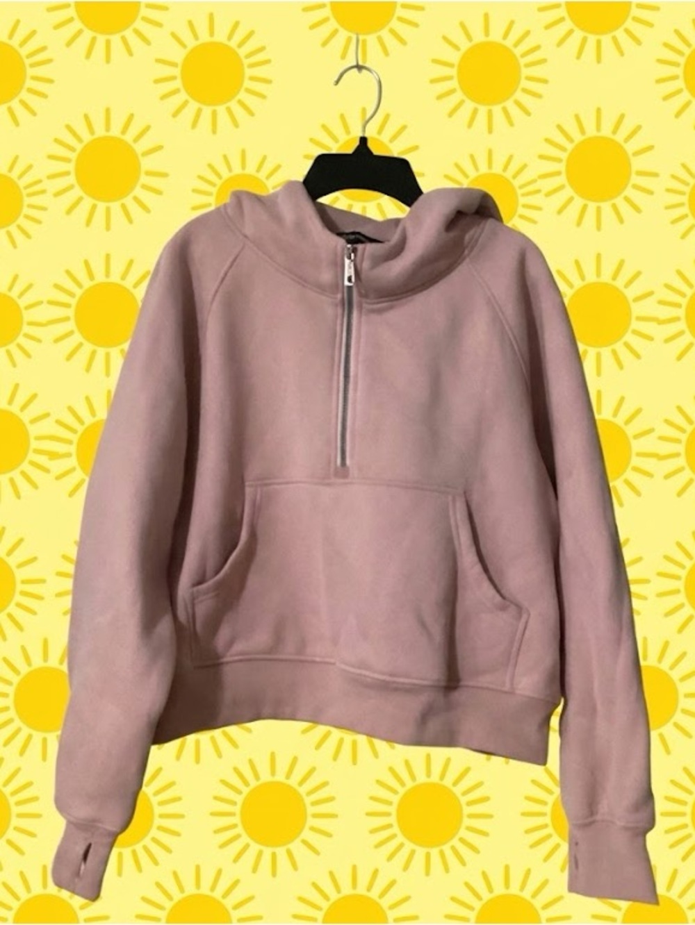 Automet Women’s Fleece Half-Zip Oversized Hoodie